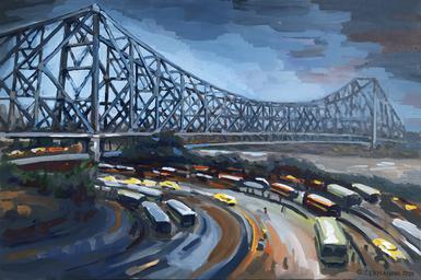 Howrah bridge, Kalkata, Indie