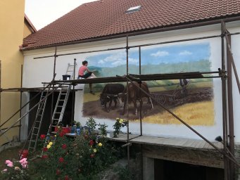 painting on the facade