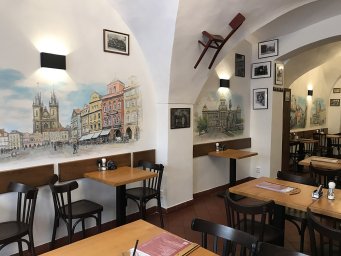 paintings in the restaurant